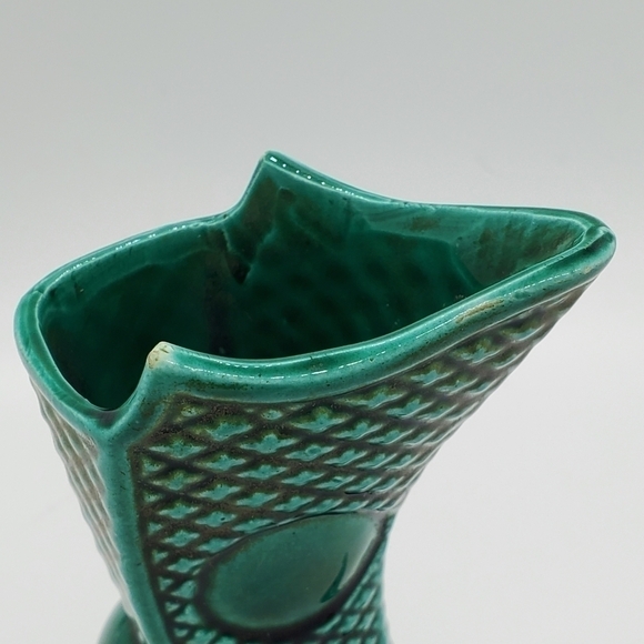 Vintage Green made in Japan mini heeled boot vase - Picture 5 of 10